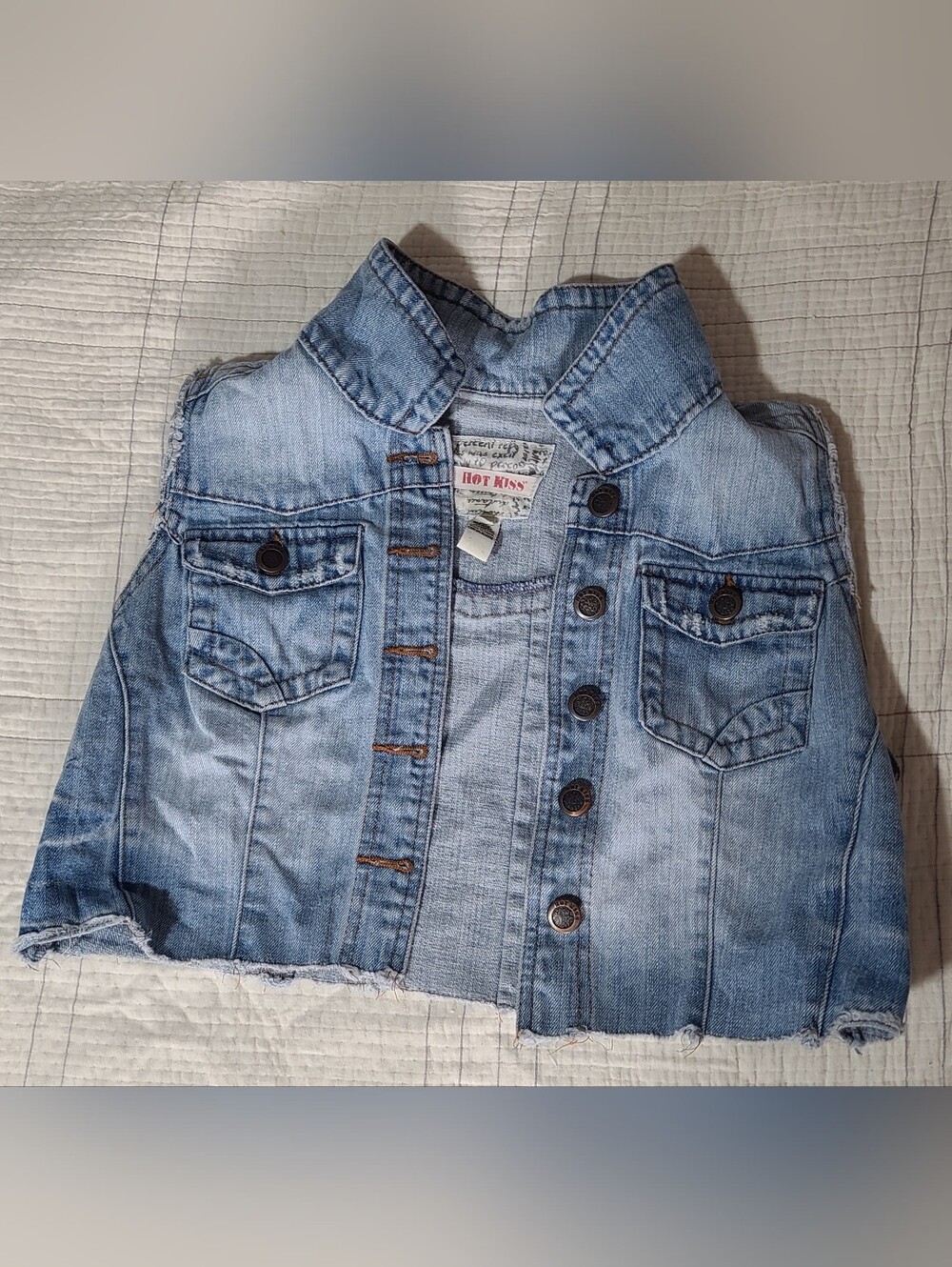 Hot Kiss Girls' Light Blue Denim Jacket Size L